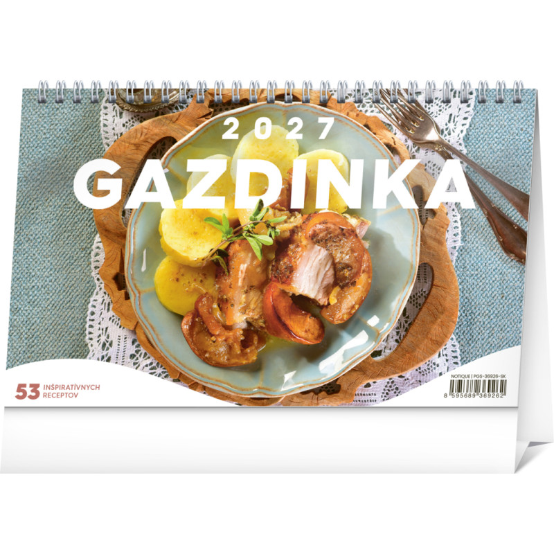 NOTIQUE Stolový kalendár Gazdinka 2027, 23,1 x 14,5 cm