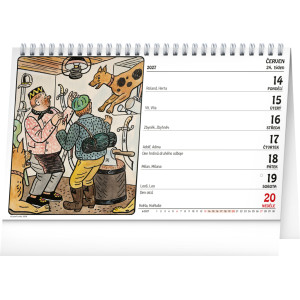 NOTIQUE Stolní kalendář Josef Lada 2027, 23,1 x 14,5 cm