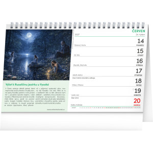 NOTIQUE Stolní kalendář Tipy na výlety s dětmi 2027, 23,1 x 14,5 cm