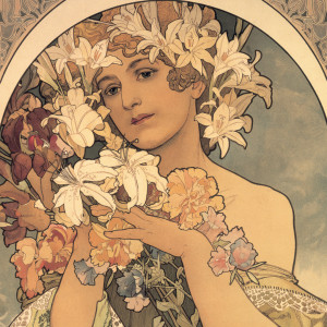 NOTIQUE Poznámkový kalendář Alfons Mucha  2027, 20 x 20 cm