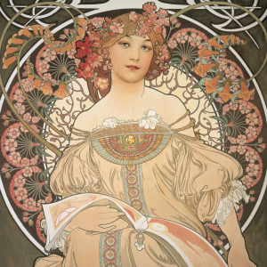 NOTIQUE Poznámkový kalendář Alfons Mucha  2027, 20 x 20 cm