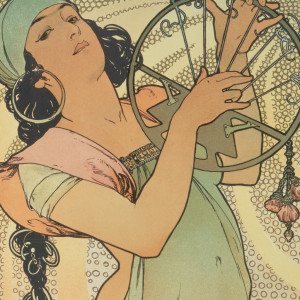 NOTIQUE Poznámkový kalendář Alfons Mucha  2027, 20 x 20 cm