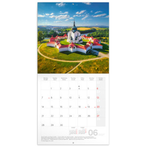 NOTIQUE Poznámkový kalendář Česká republika  2027, 20 x 20 cm