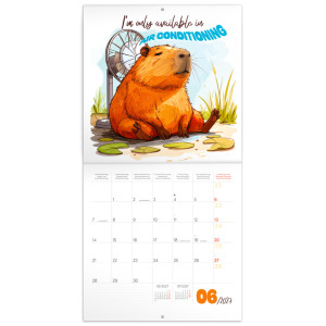 NOTIQUE Grid calendar Cheeky Capybaras 2027, 30 x 30 cm