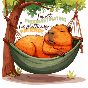 NOTIQUE Grid calendar Cheeky Capybaras 2027, 30 x 30 cm