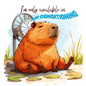 NOTIQUE Grid calendar Cheeky Capybaras 2027, 30 x 30 cm