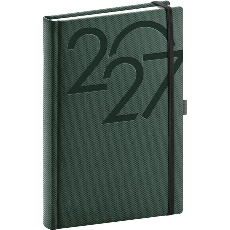 NOTIQUE Denní diář Ajax 2027, zelený, 15 x 21 cm