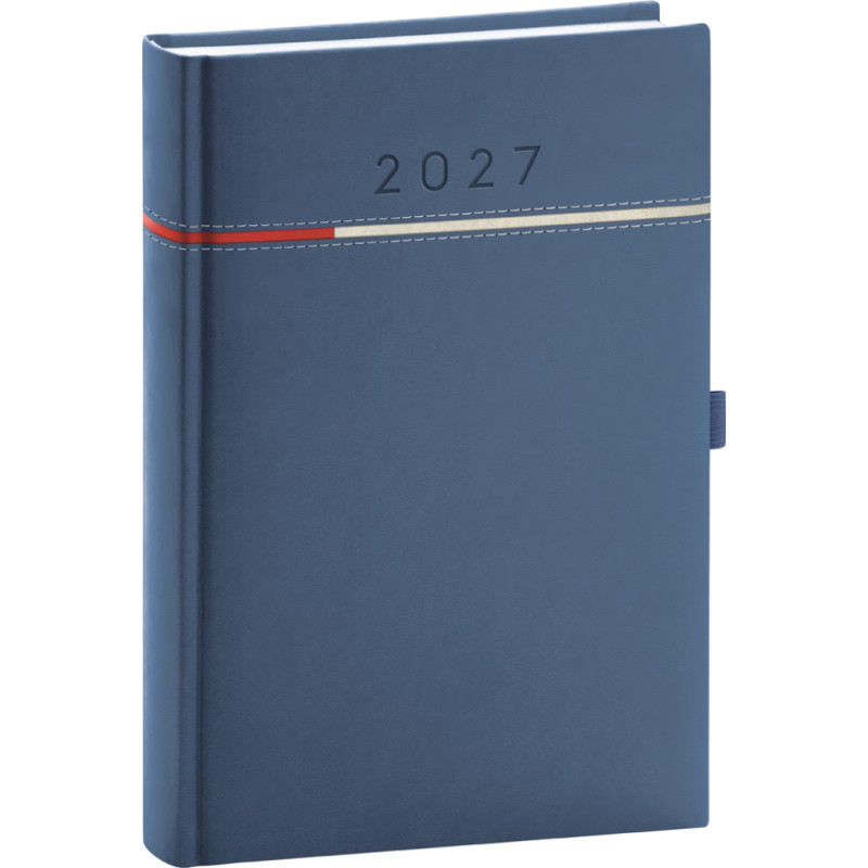 NOTIQUE Denní diář Tomy 2027, modro-červený, 15 x 21 cm