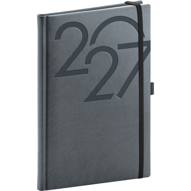 NOTIQUE Týdenní diář Ajax 2027, černý, 15 x 21 cm