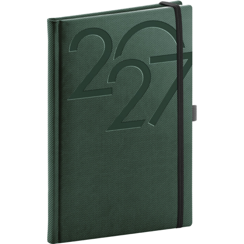 NOTIQUE Týdenní diář Ajax 2027, zelený, 15 x 21 cm