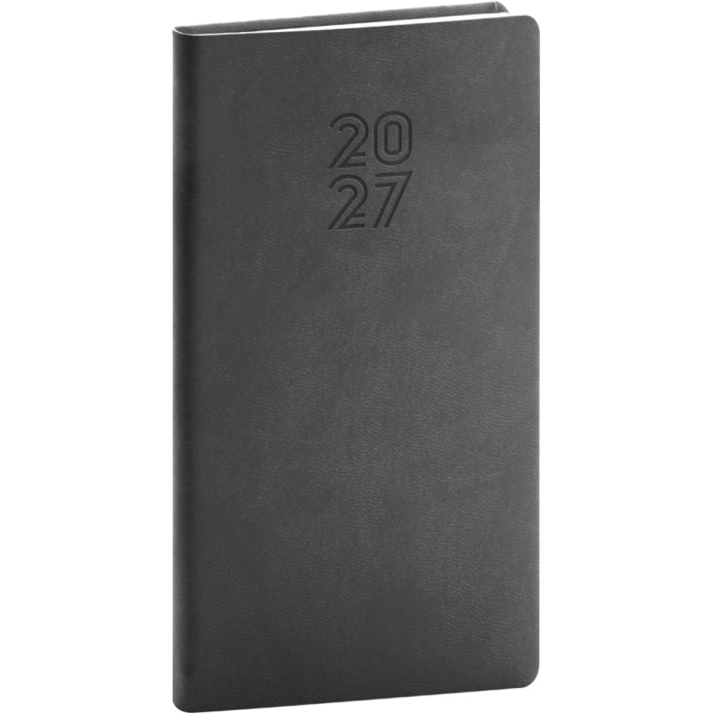 NOTIQUE Kapesní diář Aprint 2027, černý, 9 x 15,5 cm