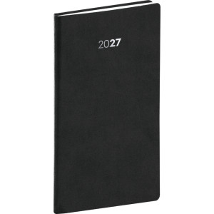 NOTIQUE Kapesní diář Balakon 2027, černý, 9 x 15,5 cm