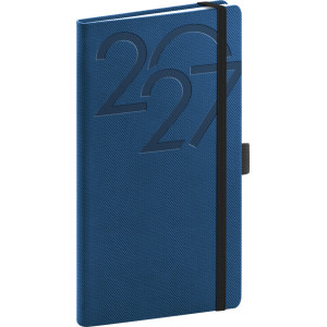 NOTIQUE Kapesní diář Ajax 2027, modrý, 9 x 15,5 cm