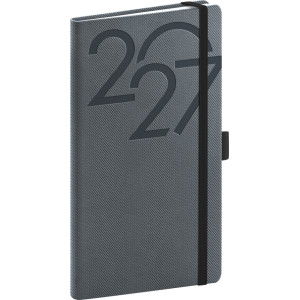 NOTIQUE Kapesní diář Ajax 2027, černý, 9 x 15,5 cm