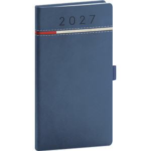 NOTIQUE Kapesní diář Tomy 2027, modro-červený, 9 x 15,5 cm