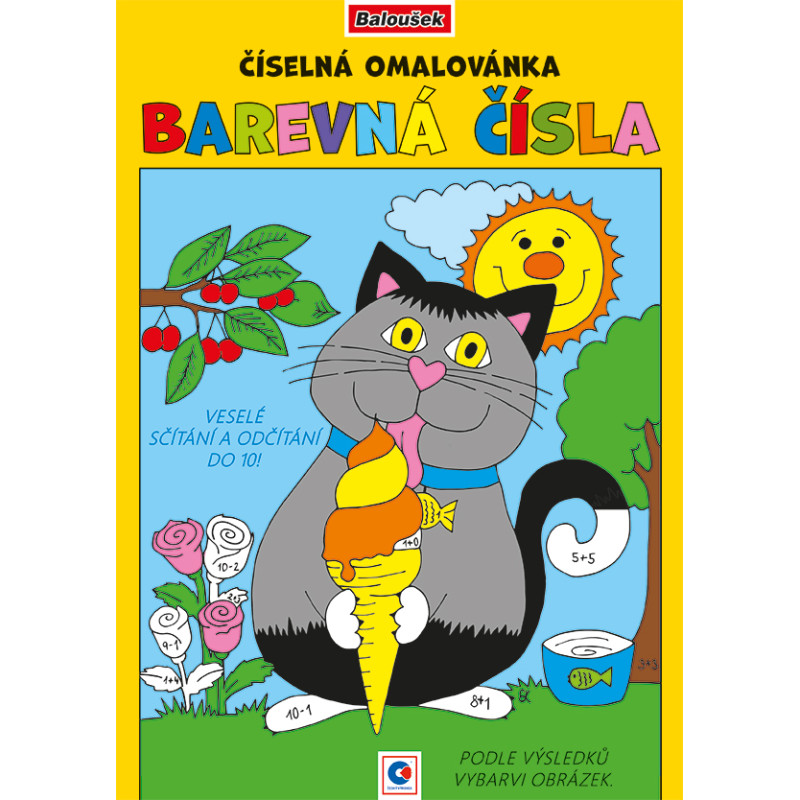 Číselná omalovánka - A4 - Barevná čísla