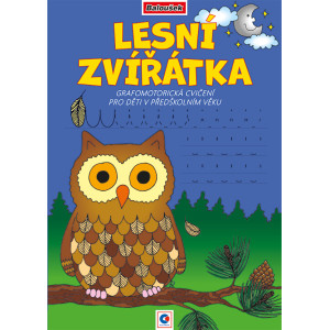Grafomotorická omalovánka - A4 - Lesní zvířátka