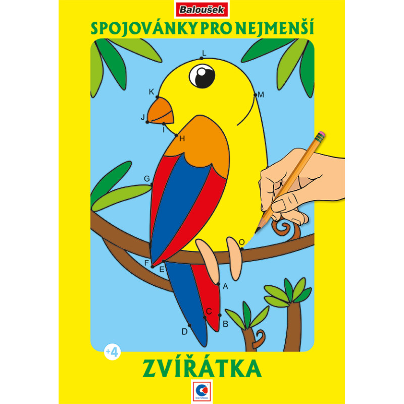 Omalovánka  - A4 - Spojovánky pro nejmenší - Zvířátka
