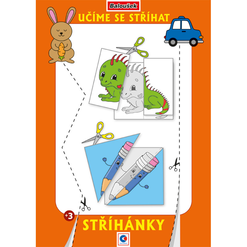Omalovánka  - A4 - Stříhánky, Učíme se stříhat