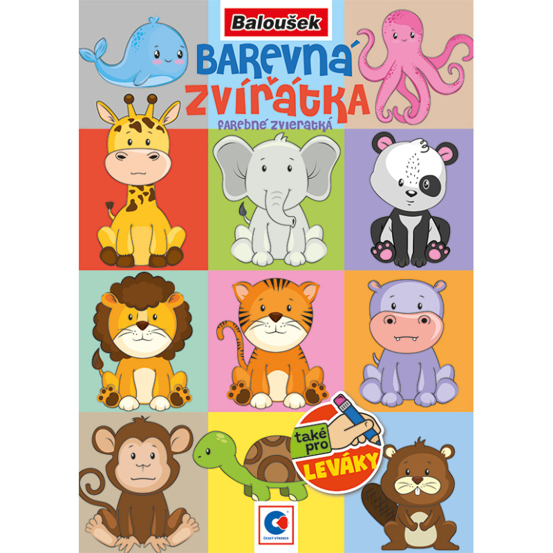 Omalovánka A5 - Barevná zvířátka