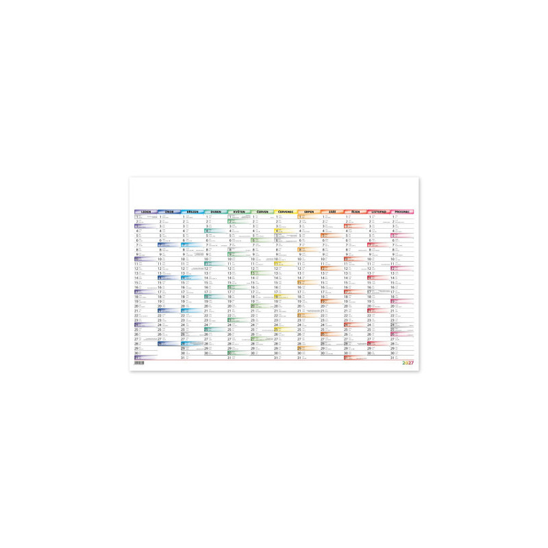 Mapový plakát 936 x 626 mm 2027 - barevný