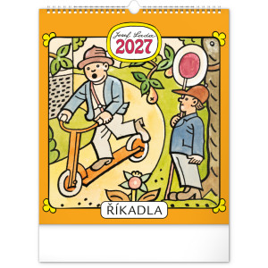 NOTIQUE Nástěnný kalendář Josef Lada – Říkadla 2027, 30 x 34 cm
