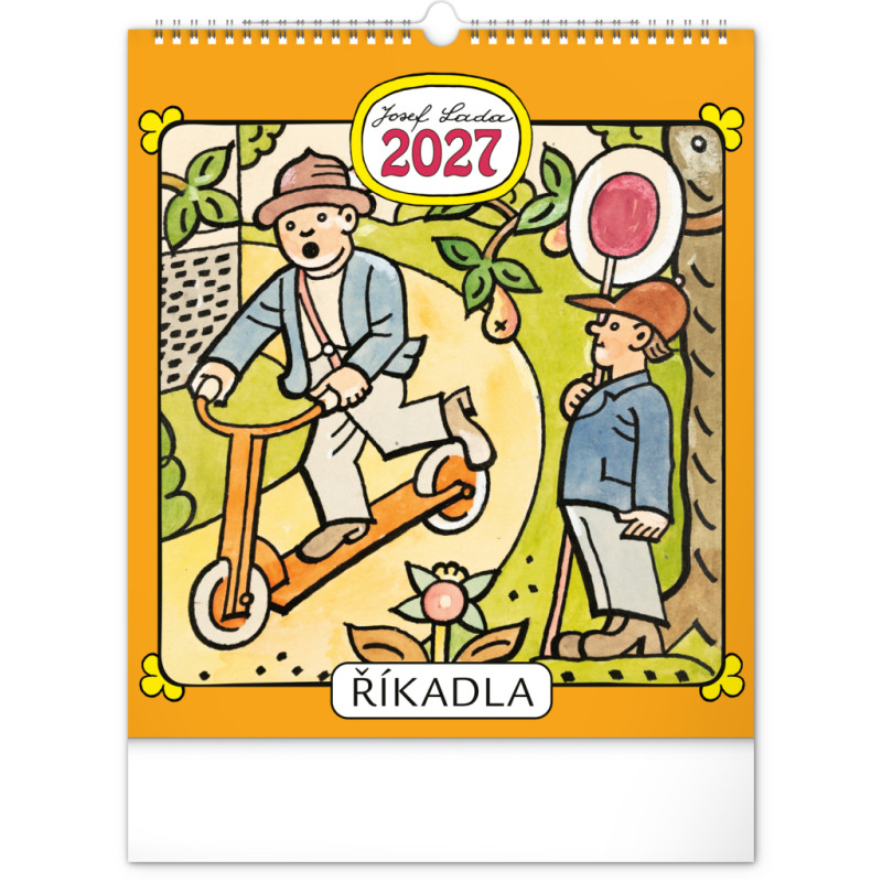 NOTIQUE Nástěnný kalendář Josef Lada – Říkadla 2027, 30 x 34 cm
