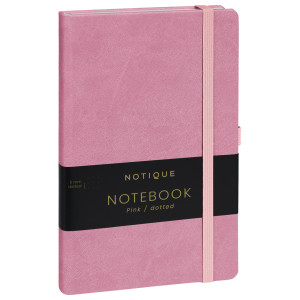 NOTIQUE Notes Růžový, tečkovaný, 13 x 21 cm