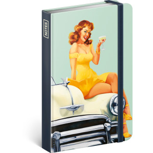 NOTIQUE Notes Pin–up Girls, linkovaný, 11 x 16 cm