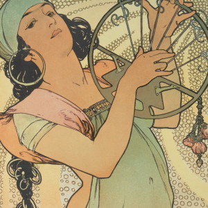 NOTIQUE Grid calendar Alphonse Mucha 2027, 30 x 30 cm