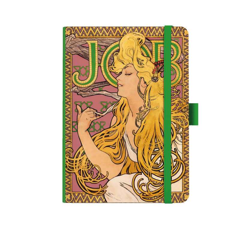 Notes A5 Premium 120g - Alfons Mucha 2027 - prázdný - Zelený