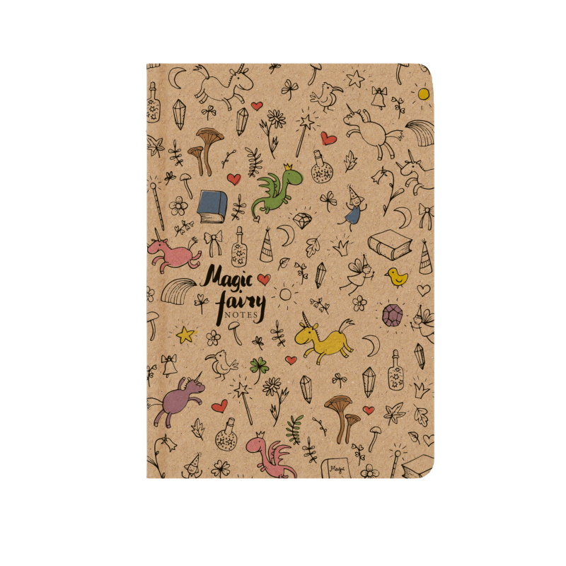 Notes linkovaný - A5 - kraft - Kouzelný