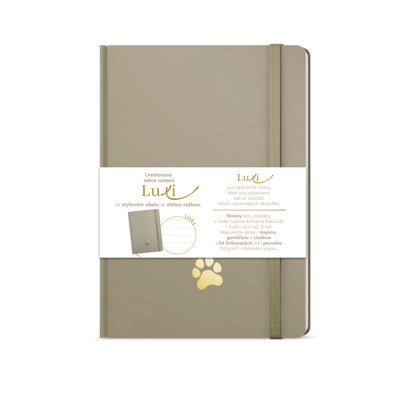 Notes Luxi linky - A5 - lamino - moka