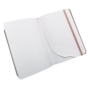 Notes Luxi tečky - A5 - lamino - starorůžová
