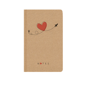 Notes tečkovaný - A5 - kraft - Letadlo