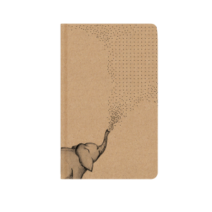 Notes tečkovaný - A5 - kraft - slon